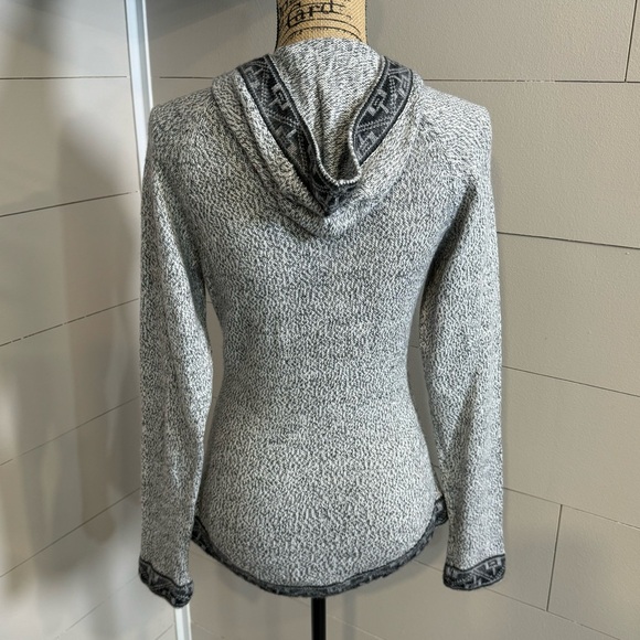 Tegido Parillo 100% Baby Alpaca Wool Gray Pullover Hoodie - Small - Picture 2 of 6